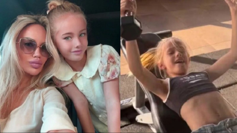 Polémica y debate por el video de la hija de Luciana Salazar levantando pesas en el gimnasio